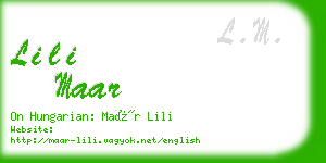 lili maar business card